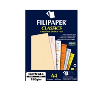 Papel Filiperson Goffrata 180gr Palha A4 50fls